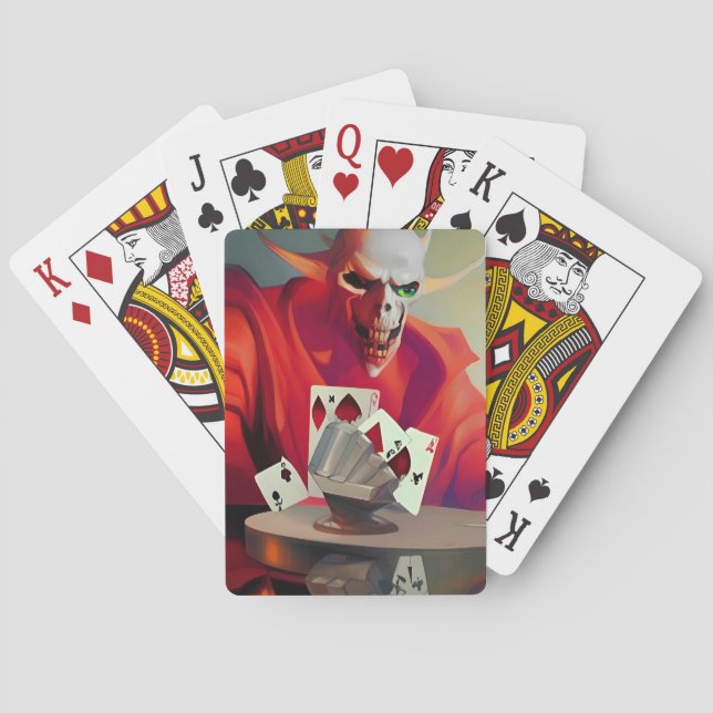 Gaming the Devil Ken Gage Fantasy Poker Cards (Back)