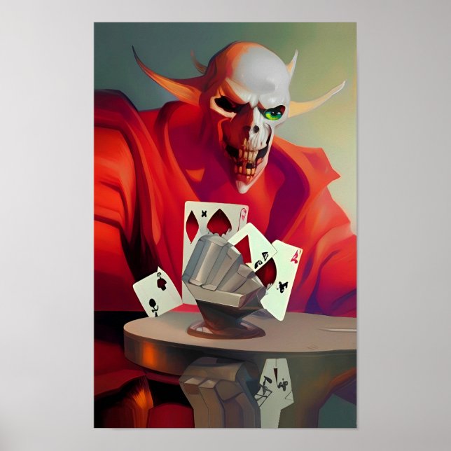 Gaming the Devil Ken Gage Fantasy Poster (Front)