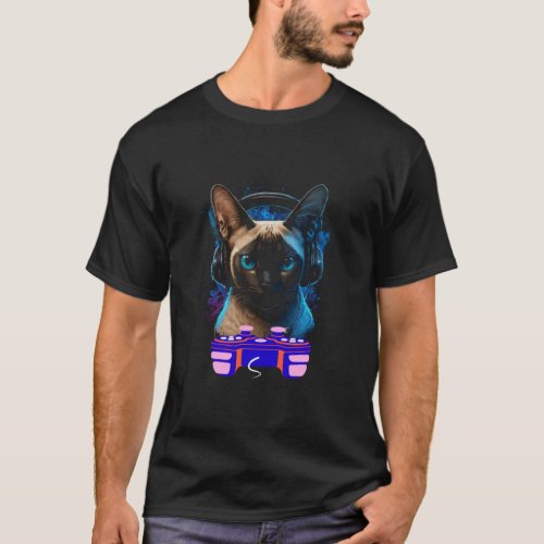 Gaming Tonkinese Cat Player Animal Video Gamer Men T_Shirt