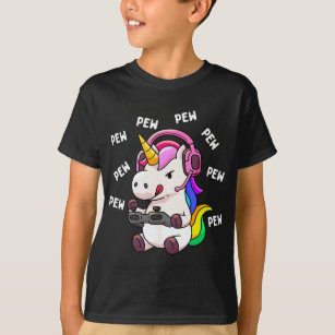 Gaming Unicorn Pew Pew Unicorns Lover Video Game G T-Shirt