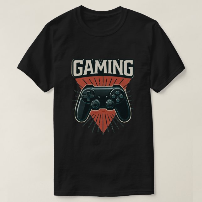 Gaming Vibes: Bold Controller Design T-Shirt (Design Front)