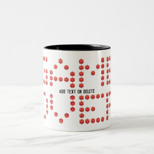 Gaming Video Game Over Lettering Gamer D20 Dice Two-Tone Coffee Mug