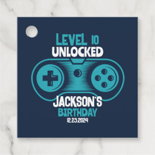 Gaming Video Game Theme Gamer Boy Birthday Party Favor Tags