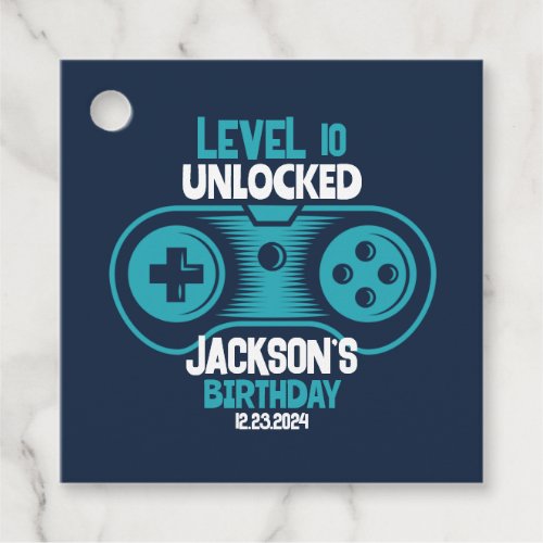 Gaming Video Game Theme Gamer Boy Birthday Party Favor Tags