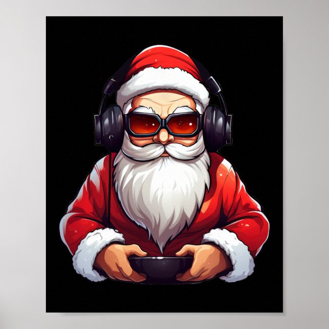 Gaming Video Gamer Game Controller Christmas Pajam Poster (Front)