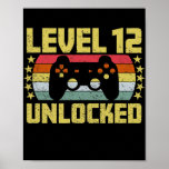 Gaming Vintage 12th Birthday Gift 12 Year Old Boy Poster<br><div class="desc">Gaming Vintage 12th Birthday Gift 12 Year Old Boy Girl Gamer Gift. Perfect gift for your dad,  mom,  papa,  men,  women,  friend and family members on Thanksgiving Day,  Christmas Day,  Mothers Day,  Fathers Day,  4th of July,  1776 Independent day,  Veterans Day,  Halloween Day,  Patrick's Day</div>