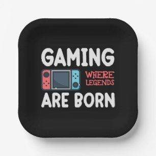 gaming where legends are born paper plates