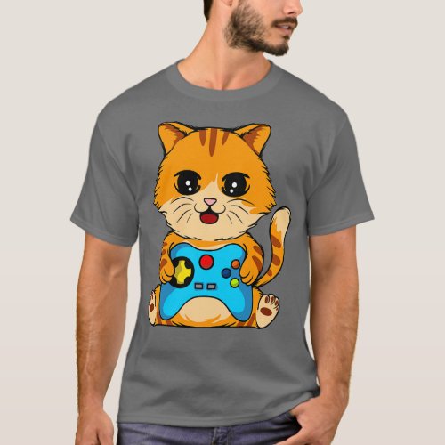 Gaming Whiskers CatInspired Video Game Controller T_Shirt