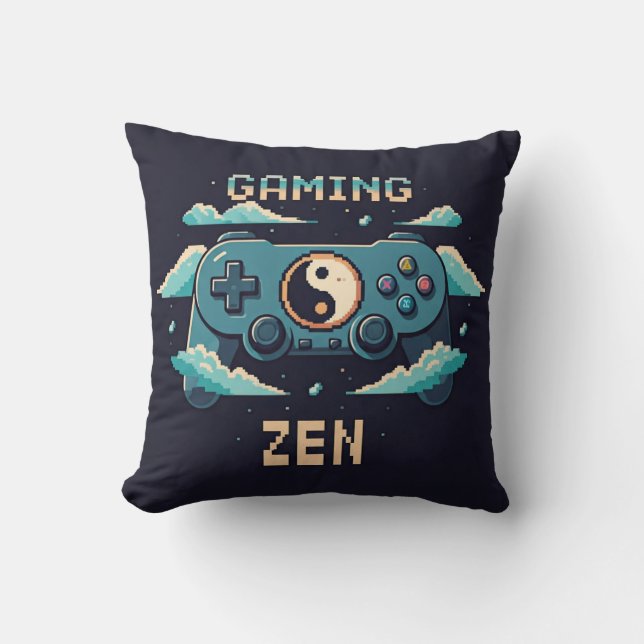 Gaming zen throw pillow (Front)
