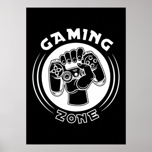 Gaming Zone Mancave _ Funny Video Gamer Gaming P Poster