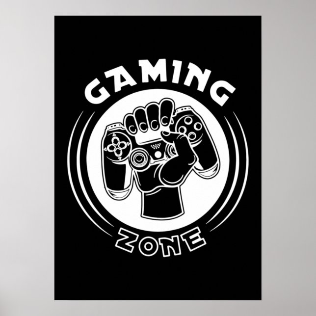 Gaming Zone, Mancave - Funny Video Gamer, Gaming P Poster (Front)