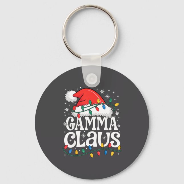 Gamma Claus Funny Xmas Christmas Grandma Holiday S Keychain (Front)