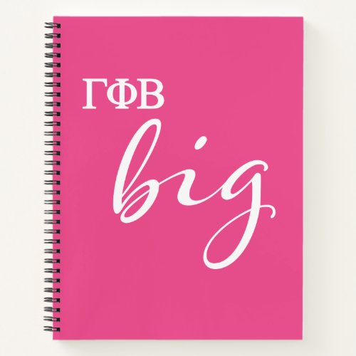 Gamma Phi Beta Big Script Notebook