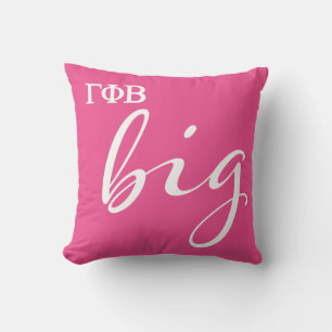 Gamma Phi Beta Big Script Throw Pillow