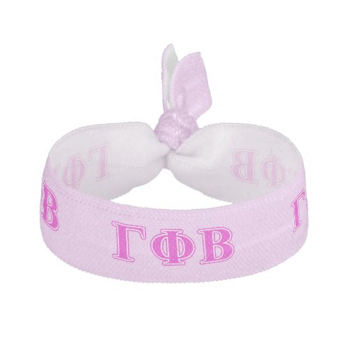 Gamma Phi Beta Bright Pink Letters Hair Tie