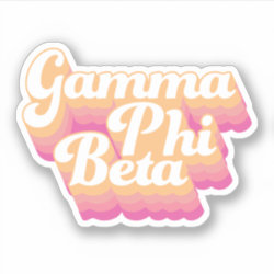 Gamma Phi Beta | Groovy Script Sticker