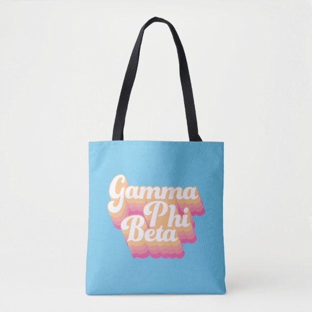 Gamma Phi Beta | Groovy Script Tote Bag (Front)