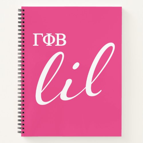 Gamma Phi Beta Lil Script Notebook