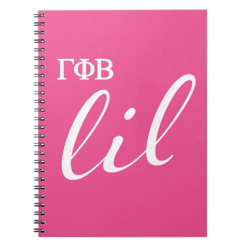 Gamma Phi Beta Lil Script Notebook