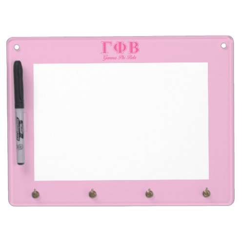 Gamma Phi Beta Pink Letters Dry Erase Board With Keychain Holder