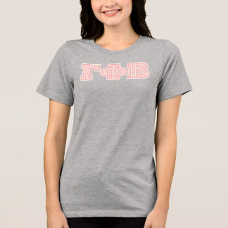 Gamma Phi Beta Striped Graphic Tri-Blend Shirt