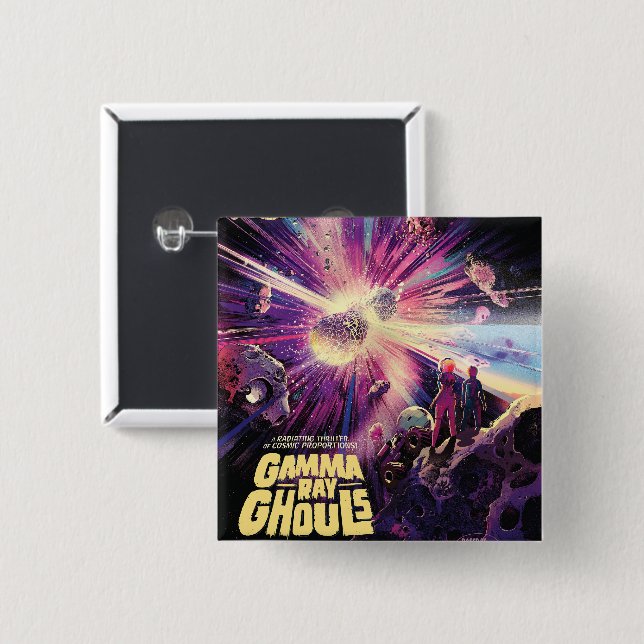 Gamma Ray Burst Pulsars Kilonova Cosmic Collision Button (Front & Back)