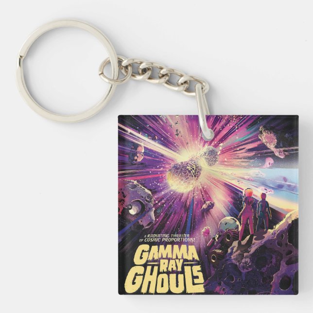 Gamma Ray Burst Pulsars Kilonova Cosmic Collision Keychain (Front)