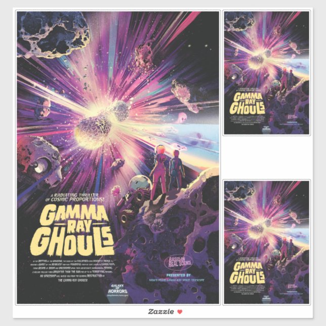 Gamma Ray Burst Pulsars Kilonova Cosmic Collision Sticker (Sheet)