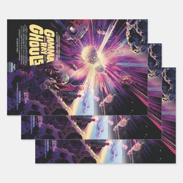 Gamma Ray Burst Pulsars Kilonova Cosmic Collision Wrapping Paper Sheets (Set)