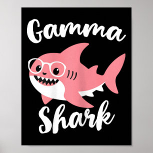 Gamma Shark Mother's Day Grandma Funny  Poster