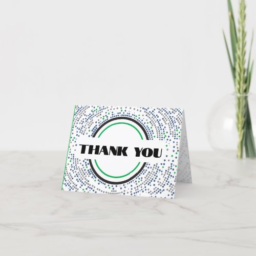 Gammer Dots Thank You Card Folded