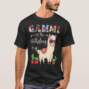 Gammi Of The Birthday Boy LLama Bday Party Celebra T-Shirt