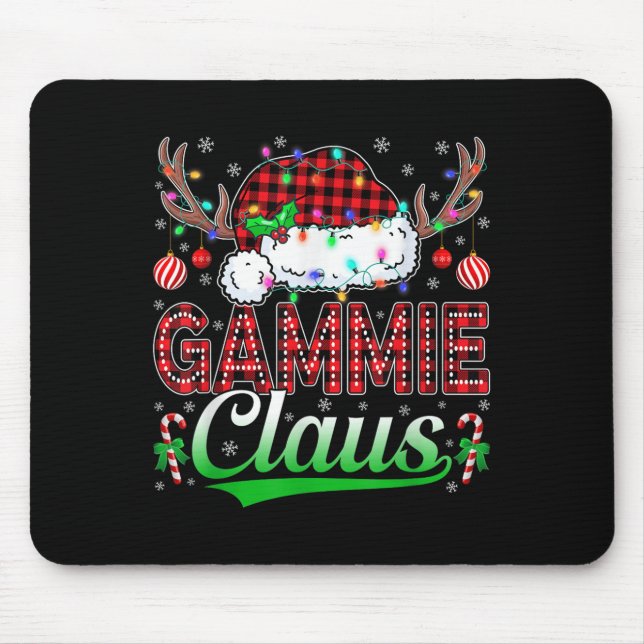 Gammie Claus Christmas Lights Matching Family Xmas Mouse Pad (Front)