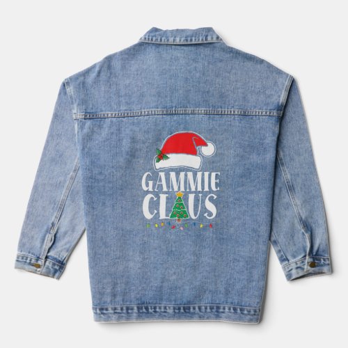 Gammie Claus Funny Christmas Matching Family Pajam Denim Jacket