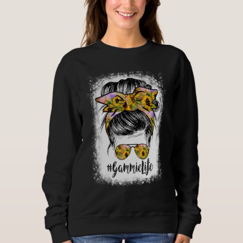 Gammie Life Bleached  Gammie Life Sunflower Messy  Sweatshirt