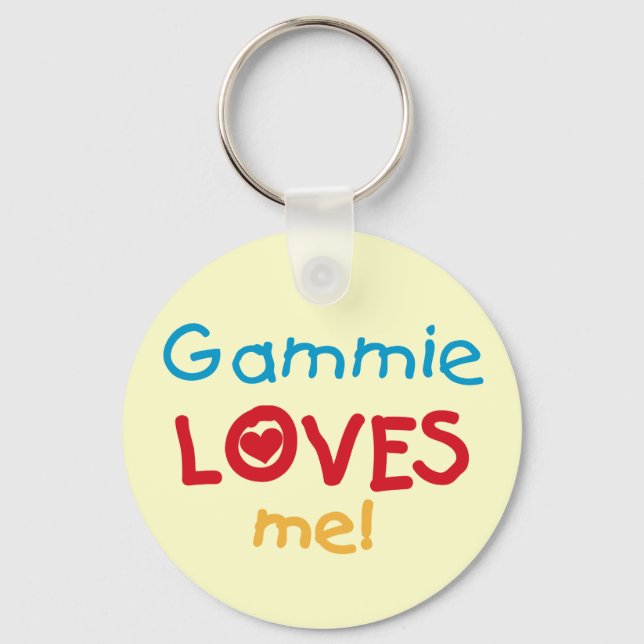 Gammie Loves Me T-shirts and Gifts Keychain (Front)