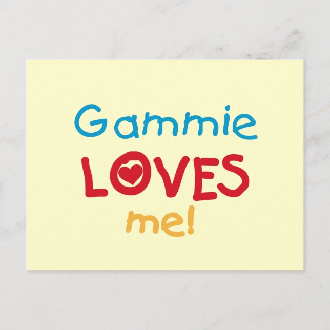 Gammie Loves Me T-shirts and Gifts Postcard (Front)