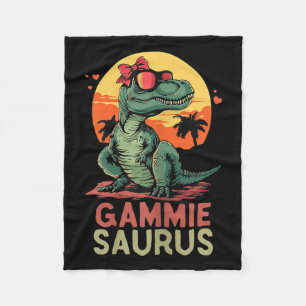 Gammiesaurus Dino Dinosaur Gammie-saurus T-rex Fun Fleece Blanket