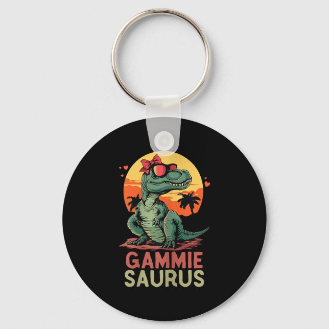 Gammiesaurus Dino Dinosaur Gammie-saurus T-rex Fun Keychain (Front)