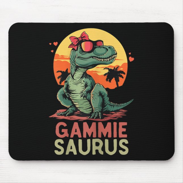 Gammiesaurus Dino Dinosaur Gammie-saurus T-rex Fun Mouse Pad (Front)