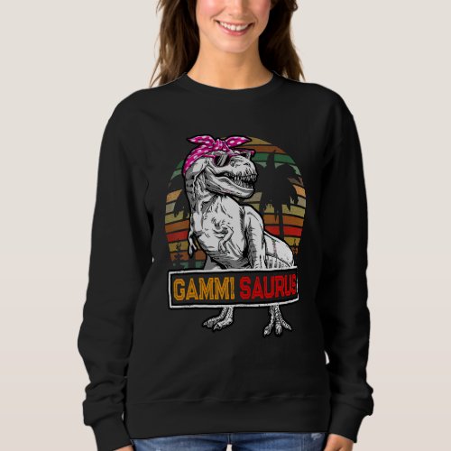 Gammisaurus Rex Dinosaur Gammi Saurus Family Match Sweatshirt
