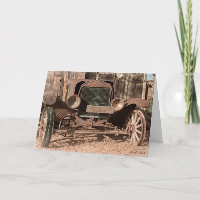 Gammons Gulch Old Rusty Vintage Automobile Card (Front)