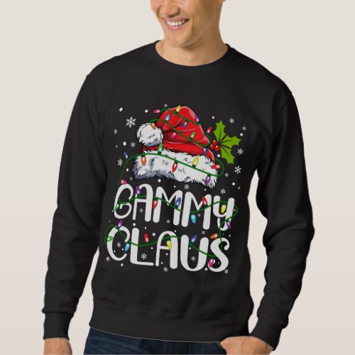 Gammy Claus Christmas Santa Hat Matching Family Xm Sweatshirt