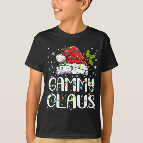 Gammy Claus Christmas Santa Hat Matching Family Xm T_Shirt