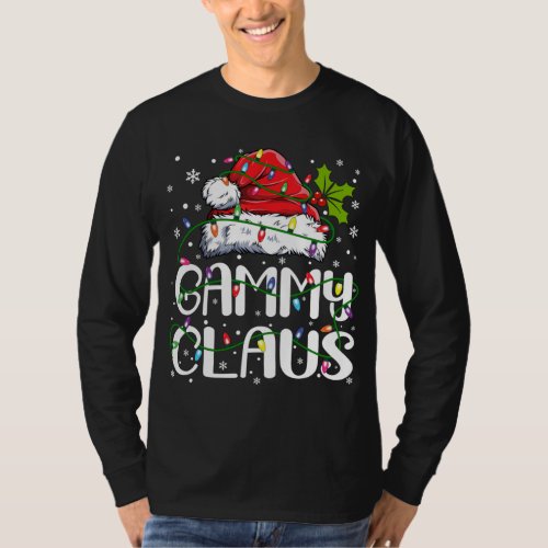 Gammy Claus Christmas Santa Hat Matching Family Xm T_Shirt