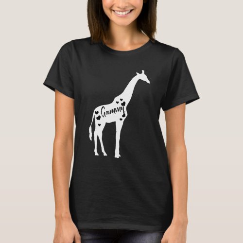 Gammy Giraffe Grandparents Day Safari Zoo Grandmot T_Shirt