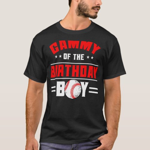 Gammy Of The Birthday Boy Baseball Theme Family Bd T_Shirt