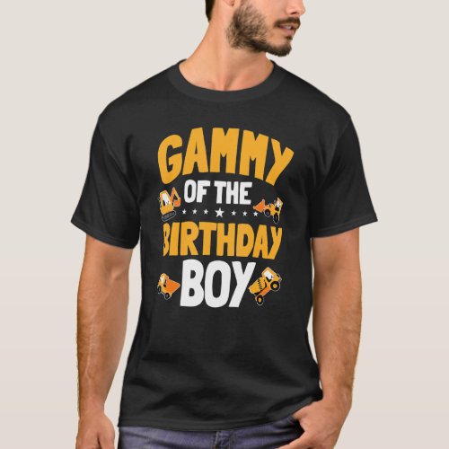 Gammy Of The Birthday Boy Construction Worker Bday T_Shirt