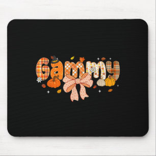 Gammy Pumpkin Fall Coquette Bow Thanksgiving  Mouse Pad