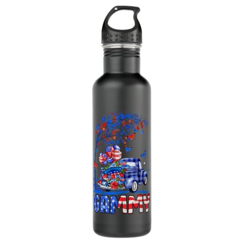 Gammy Truck American Flag Fireworks Patriotic 4th Stainless Steel Water Bottle